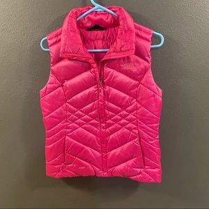 North Face Pink puffer vest sz S